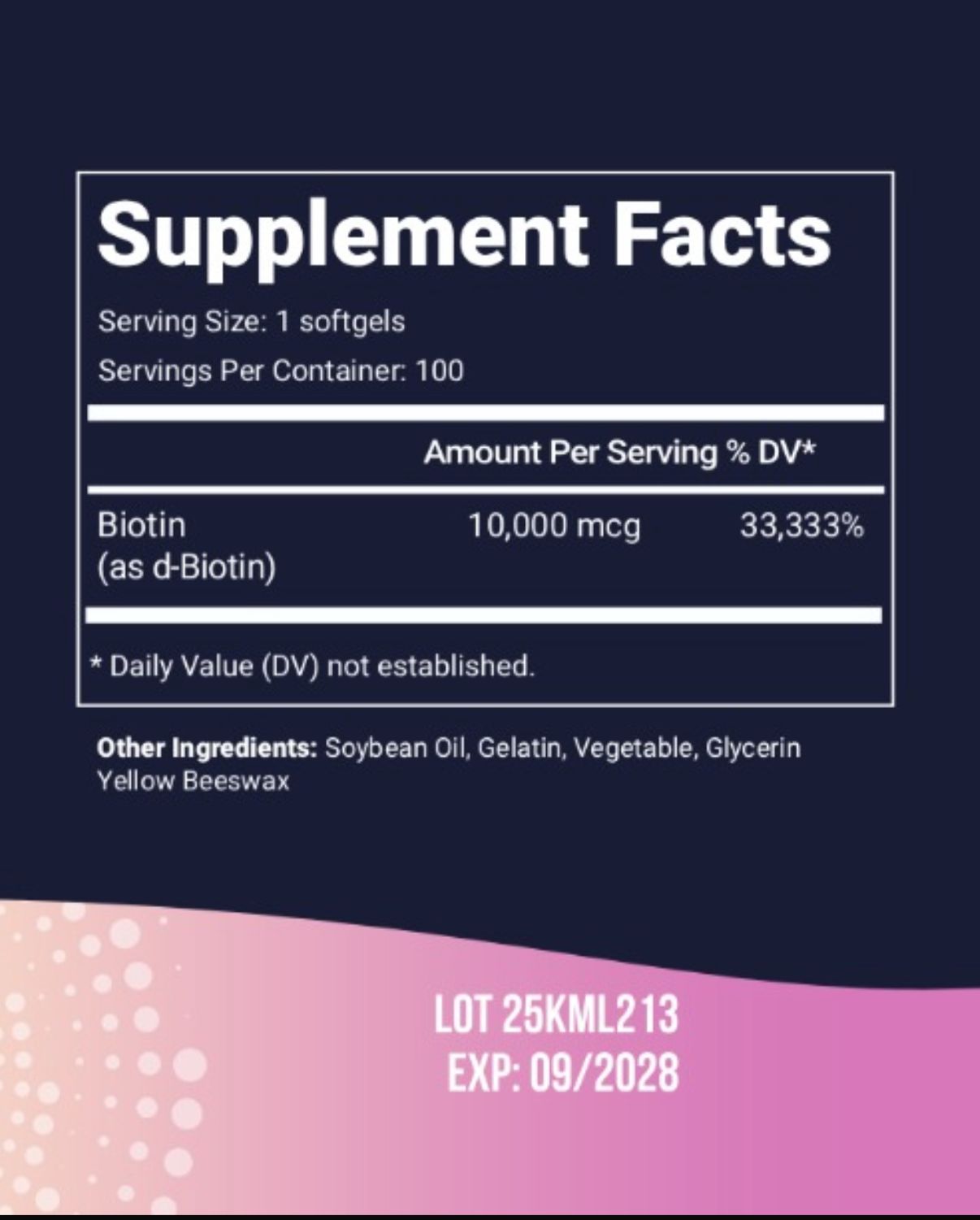 Biotina 10.000mcg total health