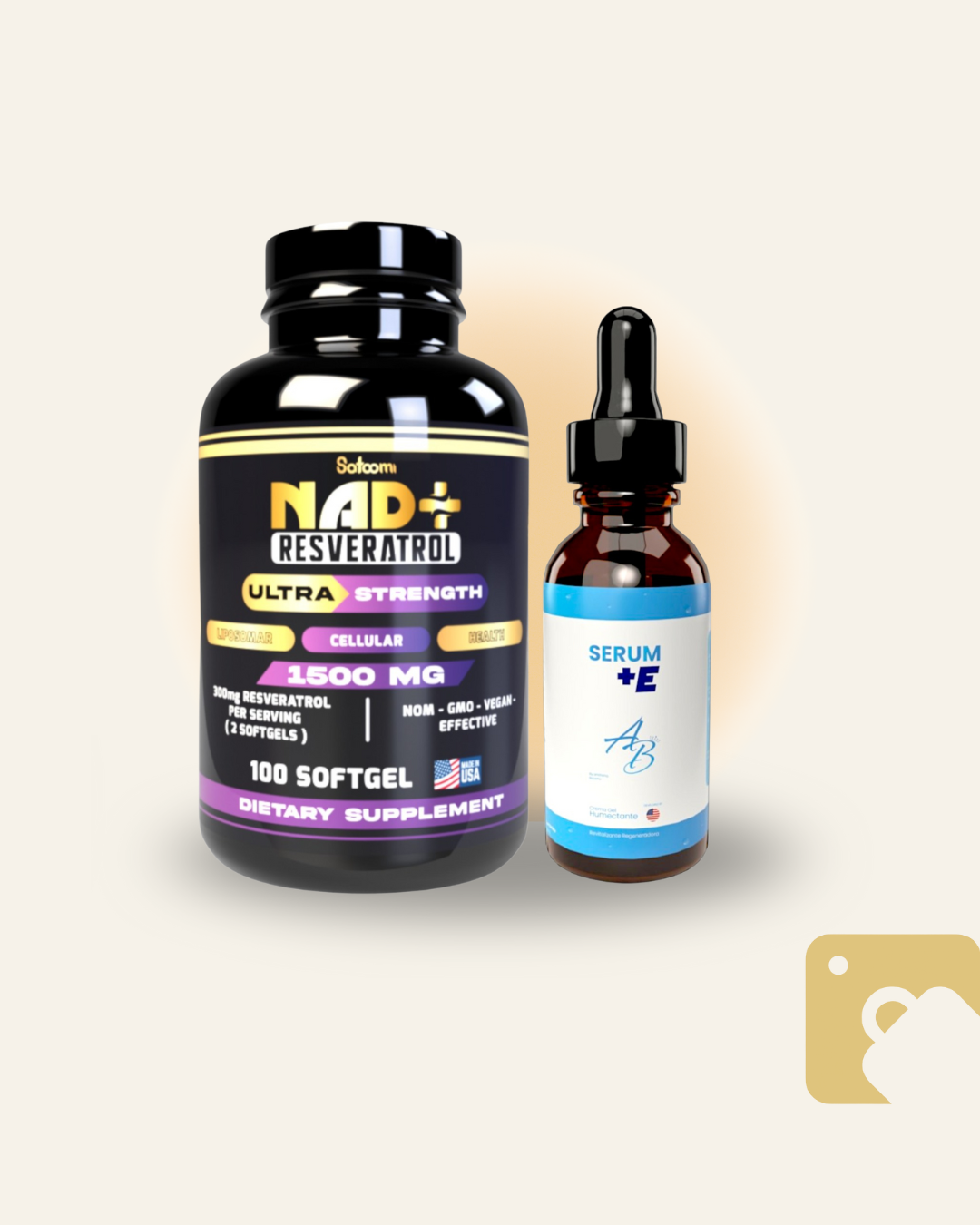 NAD+ Resveratrol con Serum+E